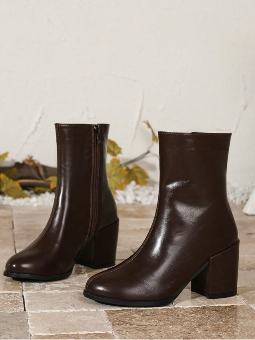 Block heel chunky boots